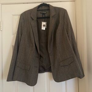 Lane Bryant (NWT) Brown Plaid Blazer